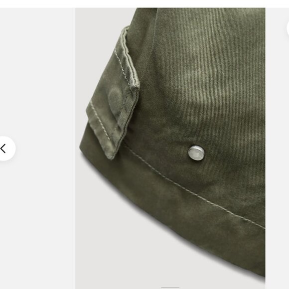 Women's Zara Khaki Green Hooded Parka Trench Coat Size M - Picture 6 of 13